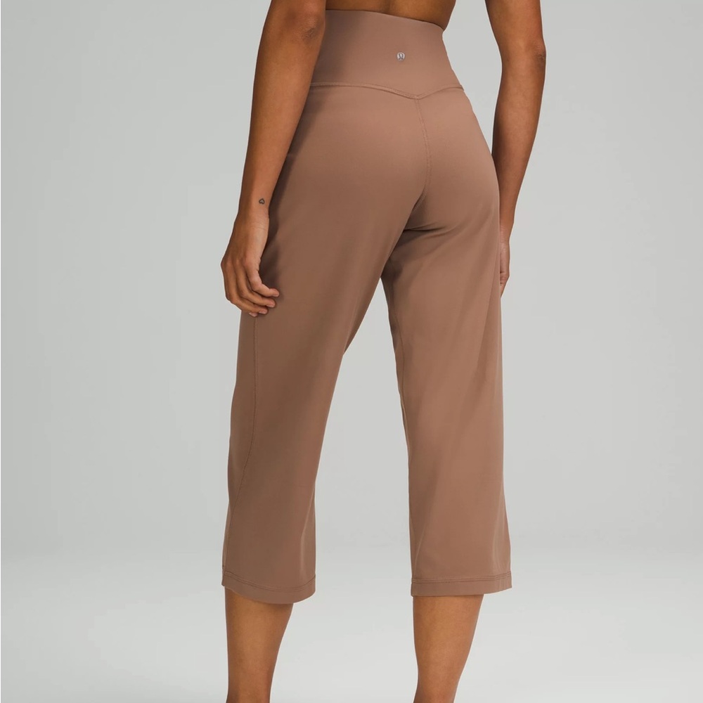 lululemon athletica High-Rise Cropped Wide-Leg Pants in Mauve Brown